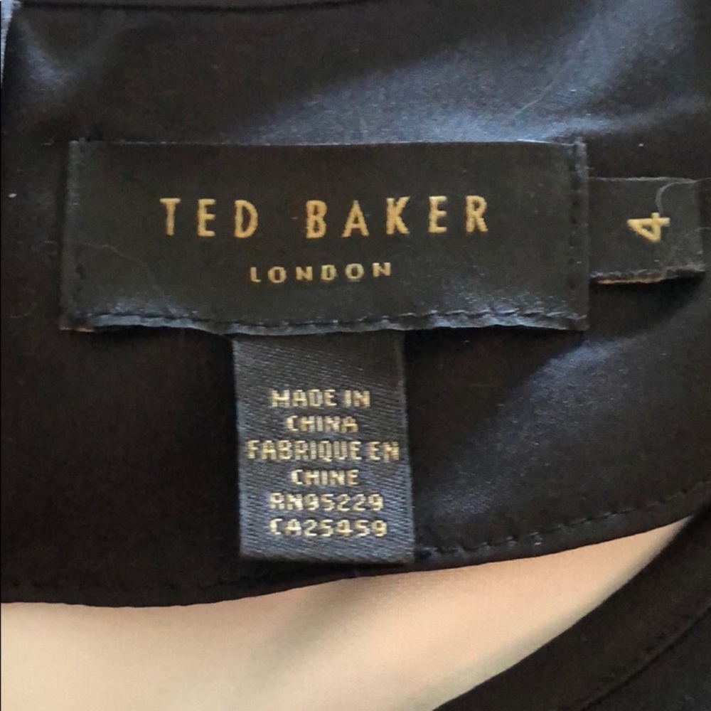 TED BAKER Carpal Chameleon Black Sheath Dress - Picture 7 of 8